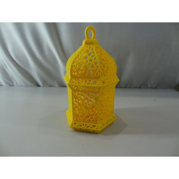 Yellow Moroccan Style tea light LED Decorative Lantern - Picture 3 of 11